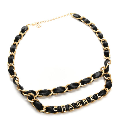 Chanel Calfskin Woven 90s Icon CC Belt Black 1 of 5