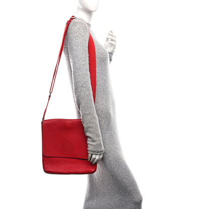 Loewe Soft Grained Calfskin Anagram Messenger Bag Red 2 of 12