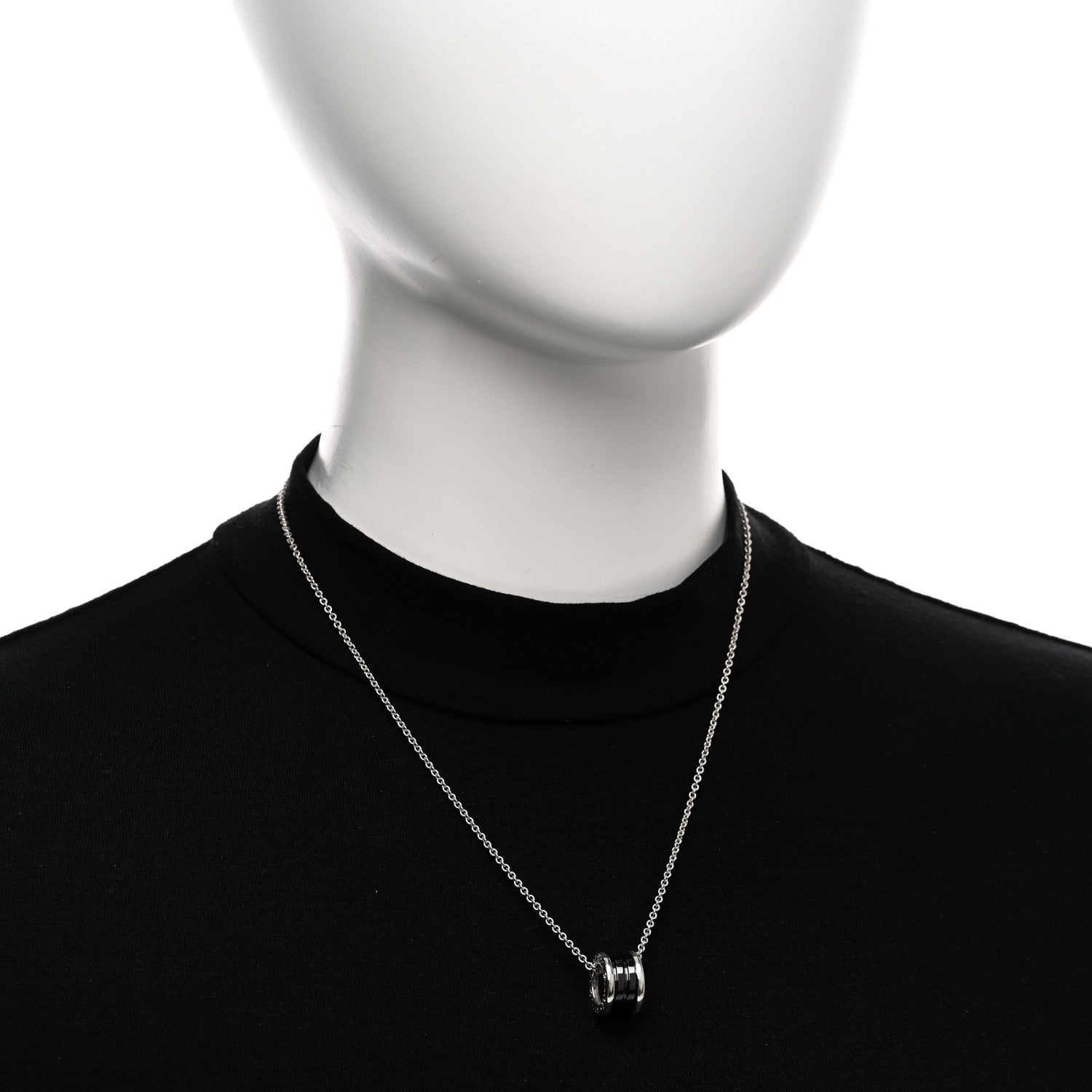 Bulgari Sterling Silver Ceramic Save The Children Pendant Necklace 2 of 4