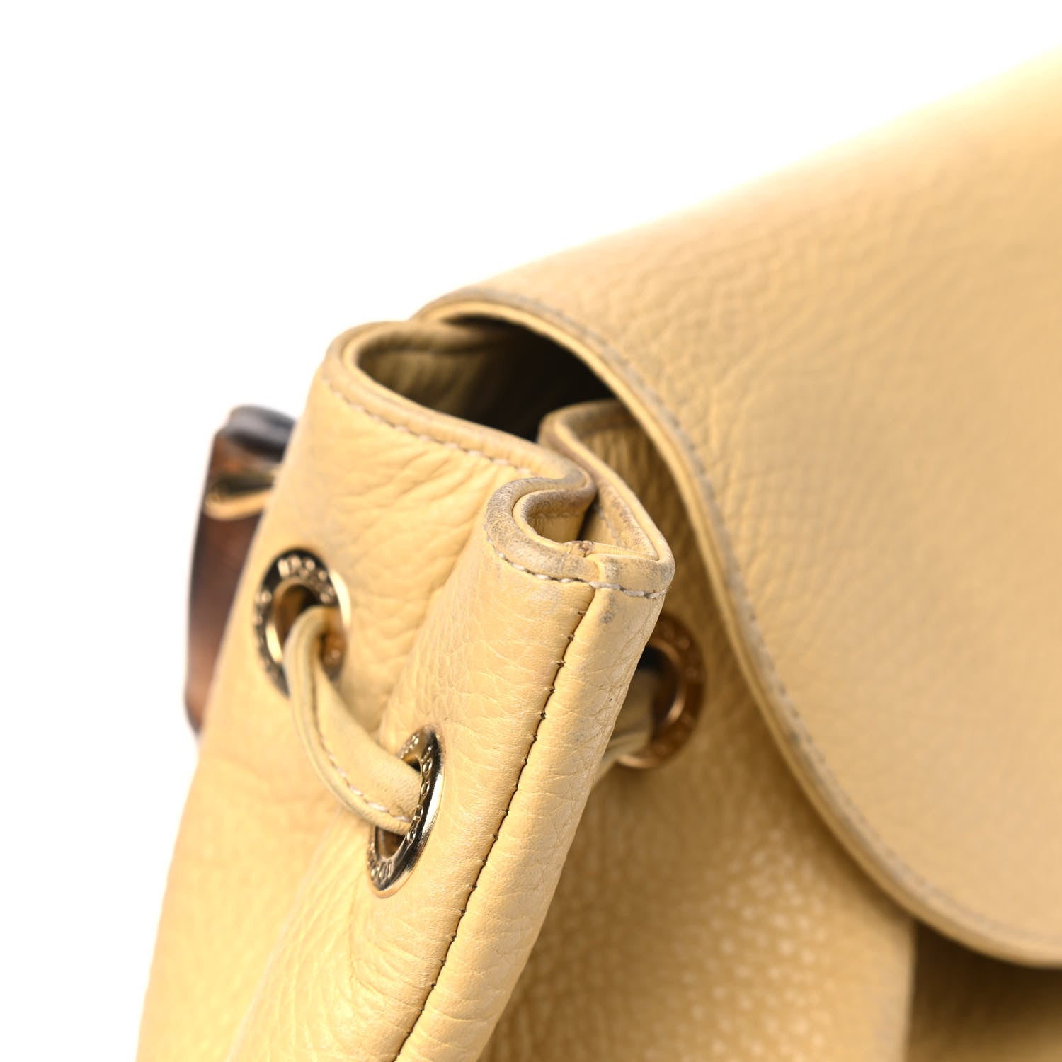 Gucci Calfskin Bamboo Medium Backpack Yellow 14 of 21