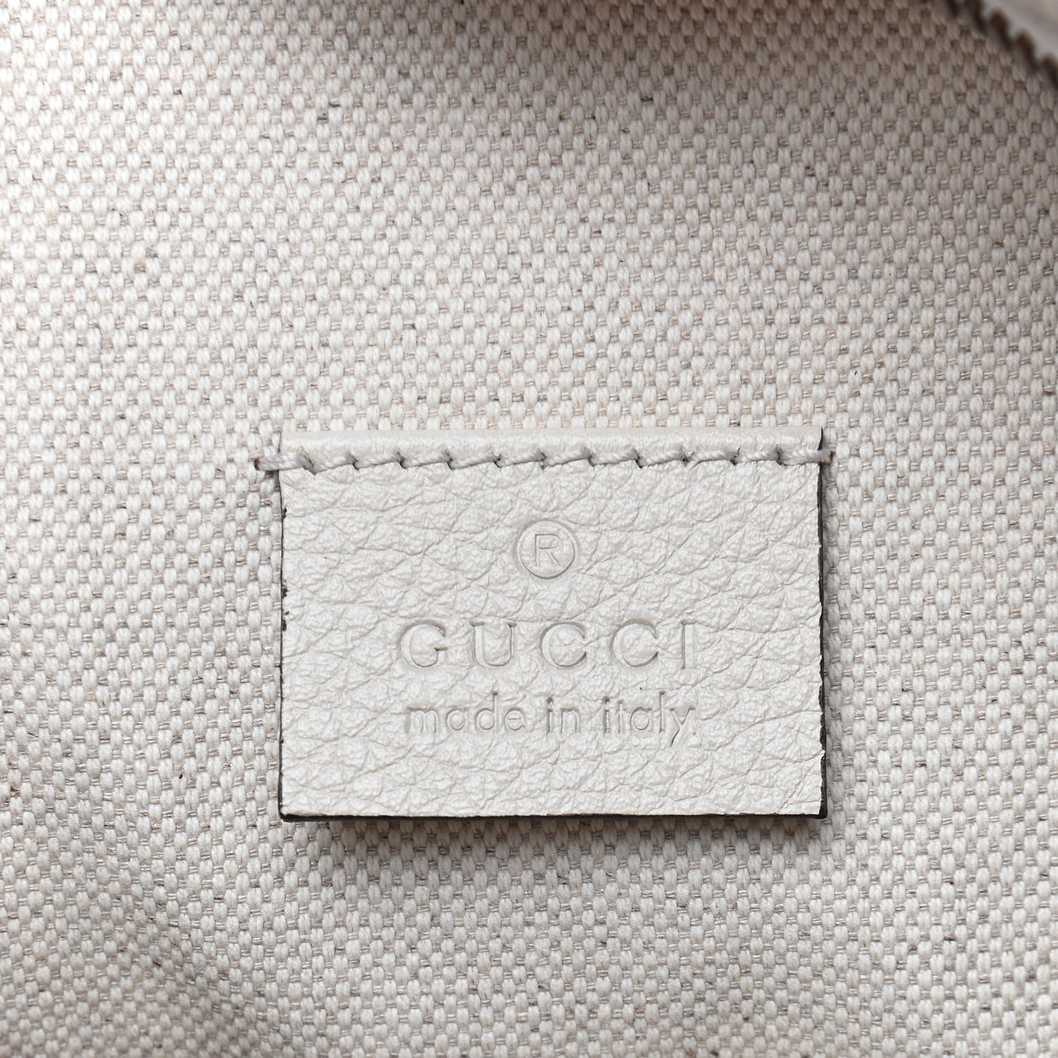 Gucci Grained Calfskin Logo Belt Bag White 5 of 8