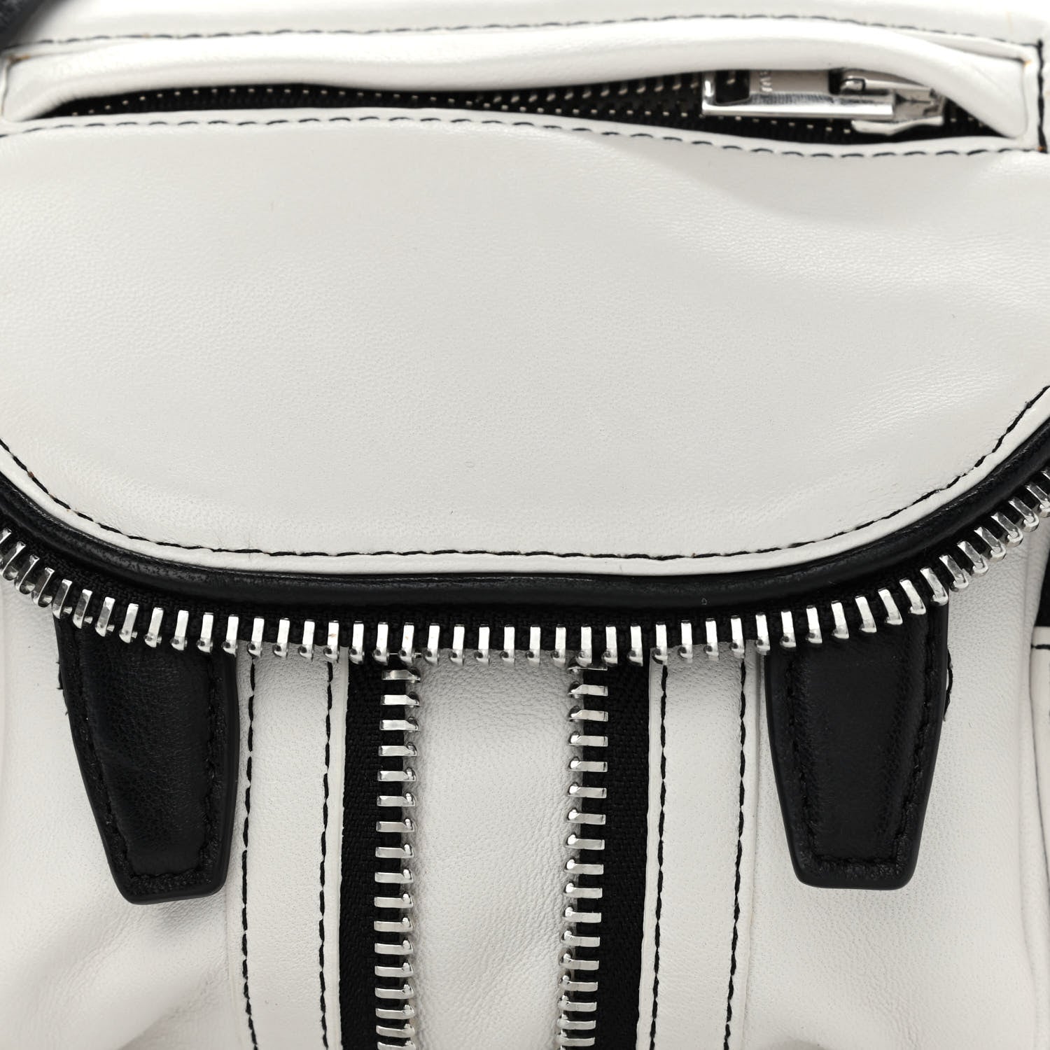 Alexander Wang Lambskin Micro Marti Crossbody White Black 9 of 9