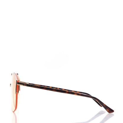 Gucci Metal Rimless Square Sunglasses GG0291S Ambar Gold 3 of 8