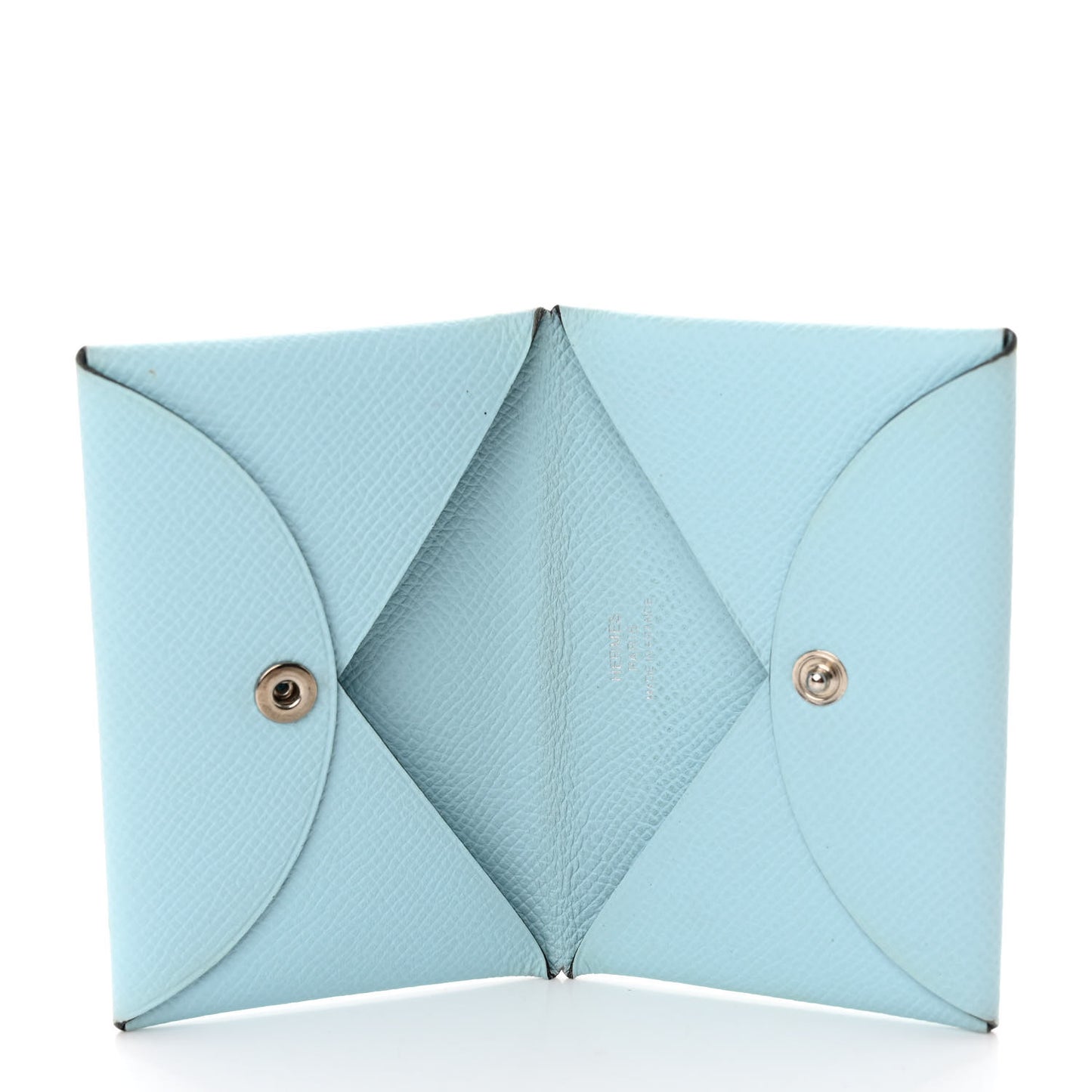 Epsom Calvi Card Case Bleu Zephyr