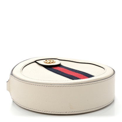 Gucci Textured Calfskin Web Mini Ophidia Round Shoulder Bag Mystic White 4 of 11