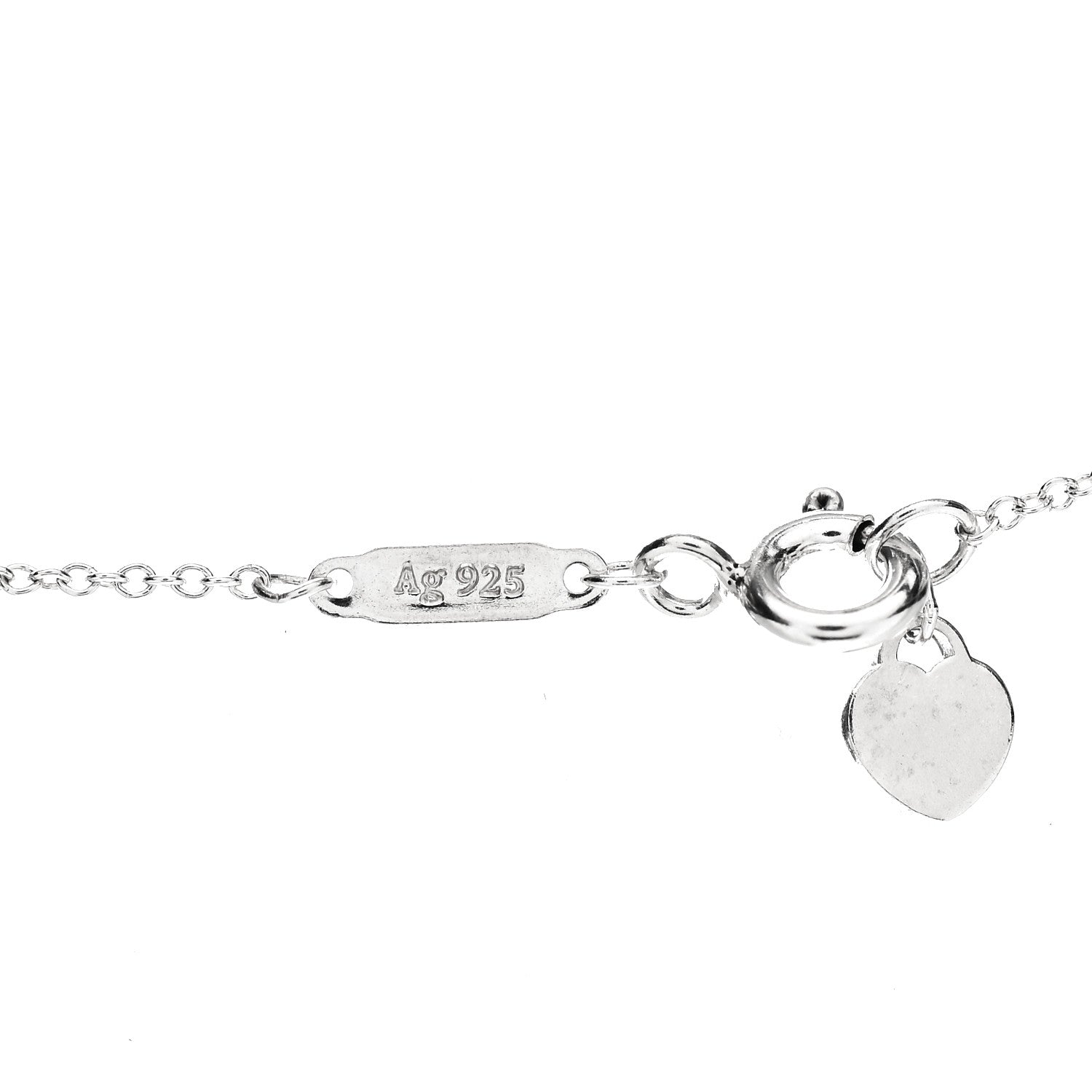 Tiffany Sterling Silver Enamel Return to Tiffany Love Pendant Necklace 5 of 6