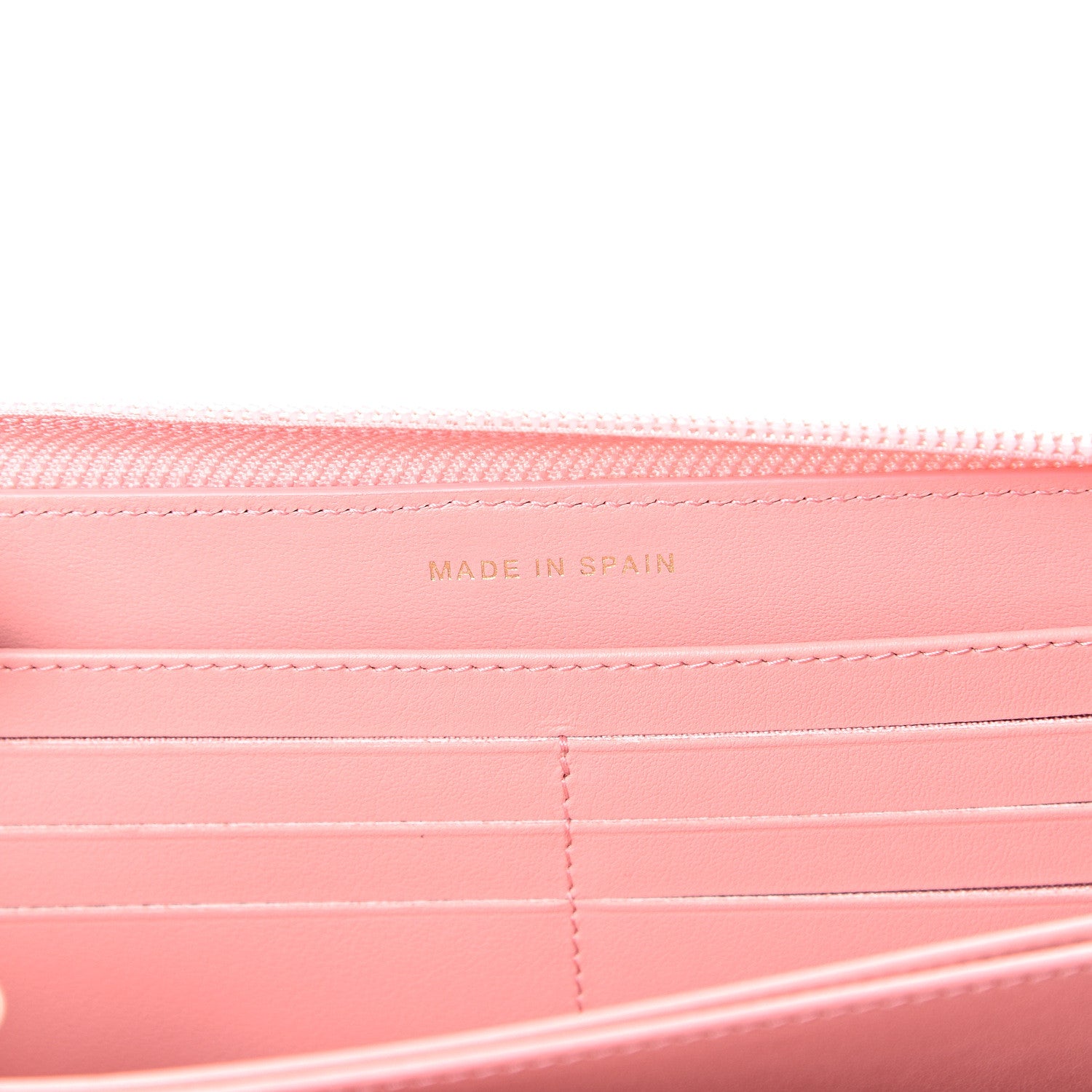 Chanel Caviar Quilted Large Boy Zip Around Wallet Pink 6 of 8