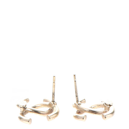 Chanel Crystal Baguette CC Earrings Gold Multicolor 3 of 6