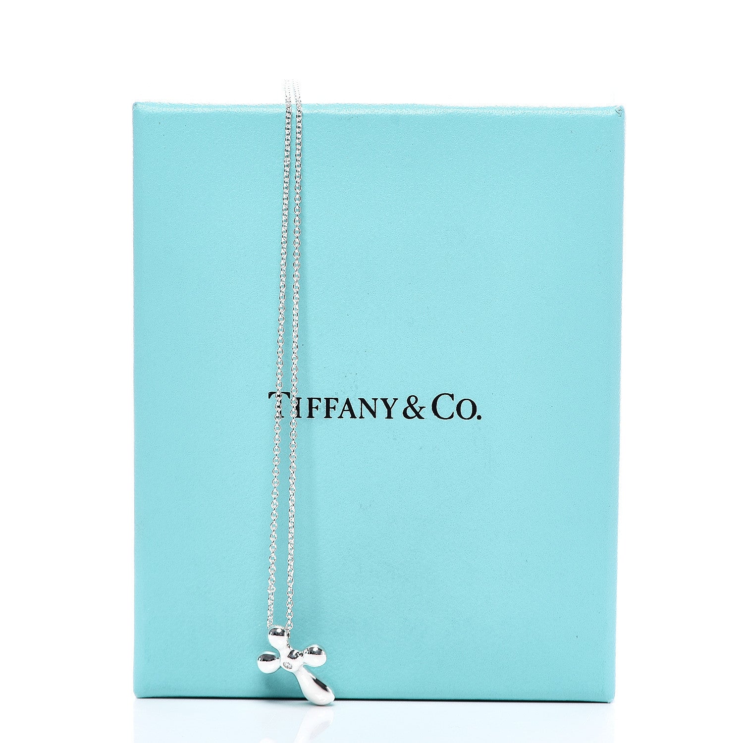 Tiffany Sterling Silver Diamond Elsa Peretti Cross Pendant Necklace 6 of 6