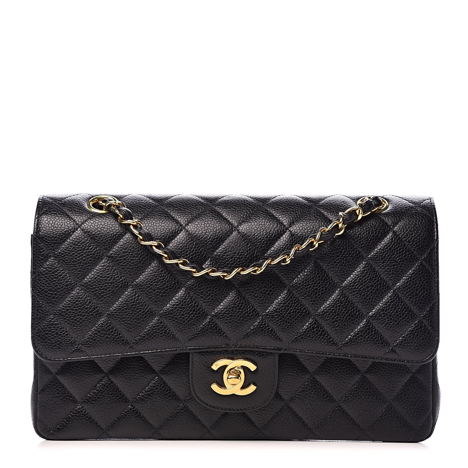 Chanel Caviar Quilted Medium Double Flap Black 1 of 18