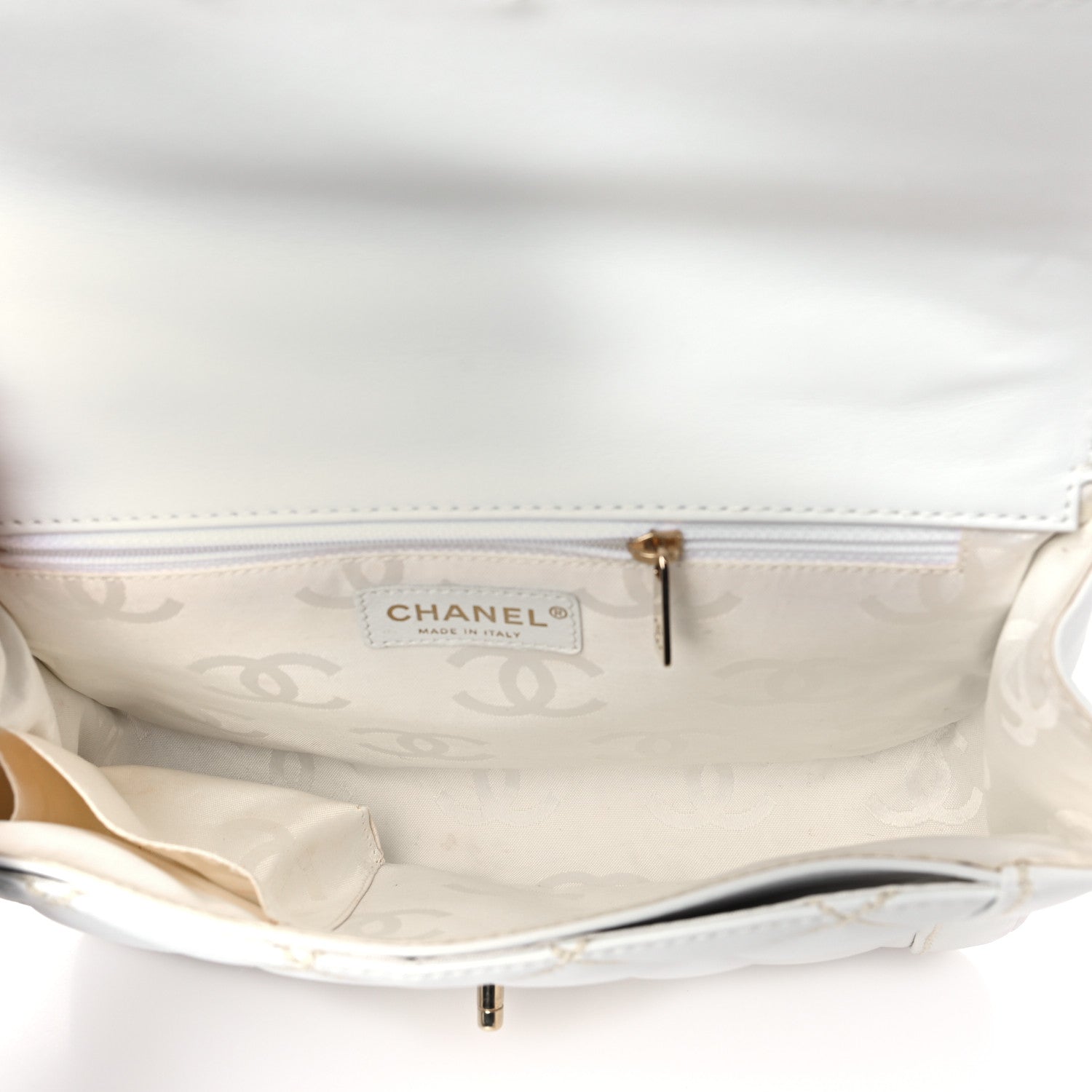 Chanel Calfskin Quilted Wild Stitch Flap White 5 of 12