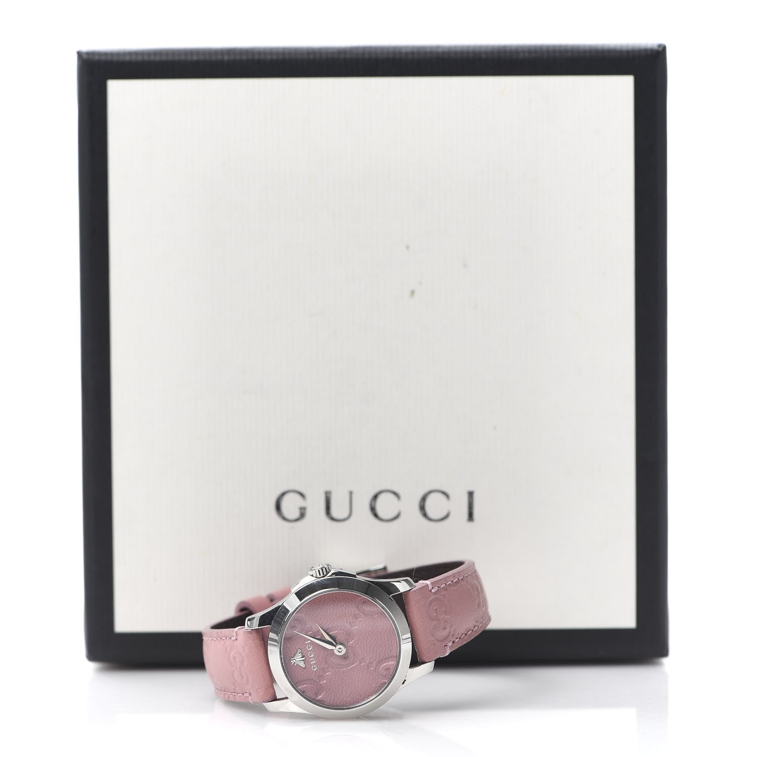 Gucci Stainless Steel Calfskin 27mm G-Timeless Quartz Watch Pink 8 of 8