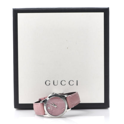 Gucci Stainless Steel Calfskin 27mm G-Timeless Quartz Watch Pink 8 of 8