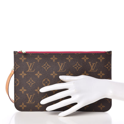 Louis Vuitton Monogram Neverfull MM GM Pochette Pivoine 2 of 9
