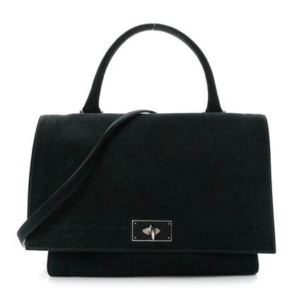 Givenchy Suede Small Shark Lock Satchel Green 1 of 10