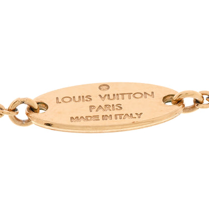 Louis Vuitton Nanogram Name Tag Necklace Gold Silver 5 of 9