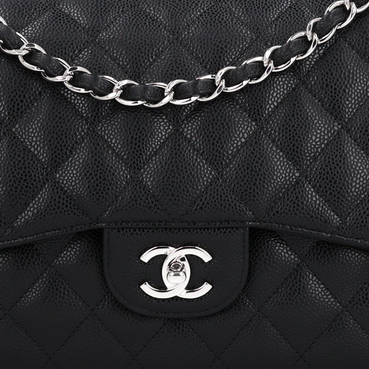 Chanel Caviar Quilted Jumbo Double Flap Black 9 of 10