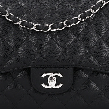 Chanel Caviar Quilted Jumbo Double Flap Black 9 of 10