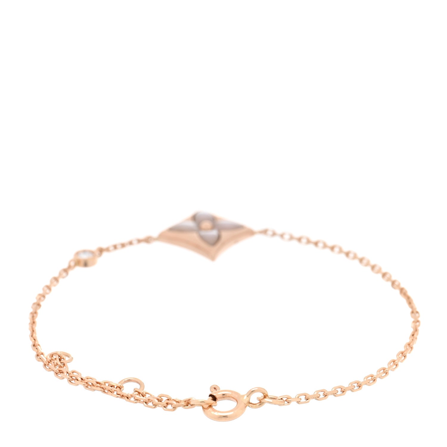 Louis Vuitton 18K Pink Gold Diamond Pink Mother of Pearl Color Blossom BB Star Bracelet 3 of 4