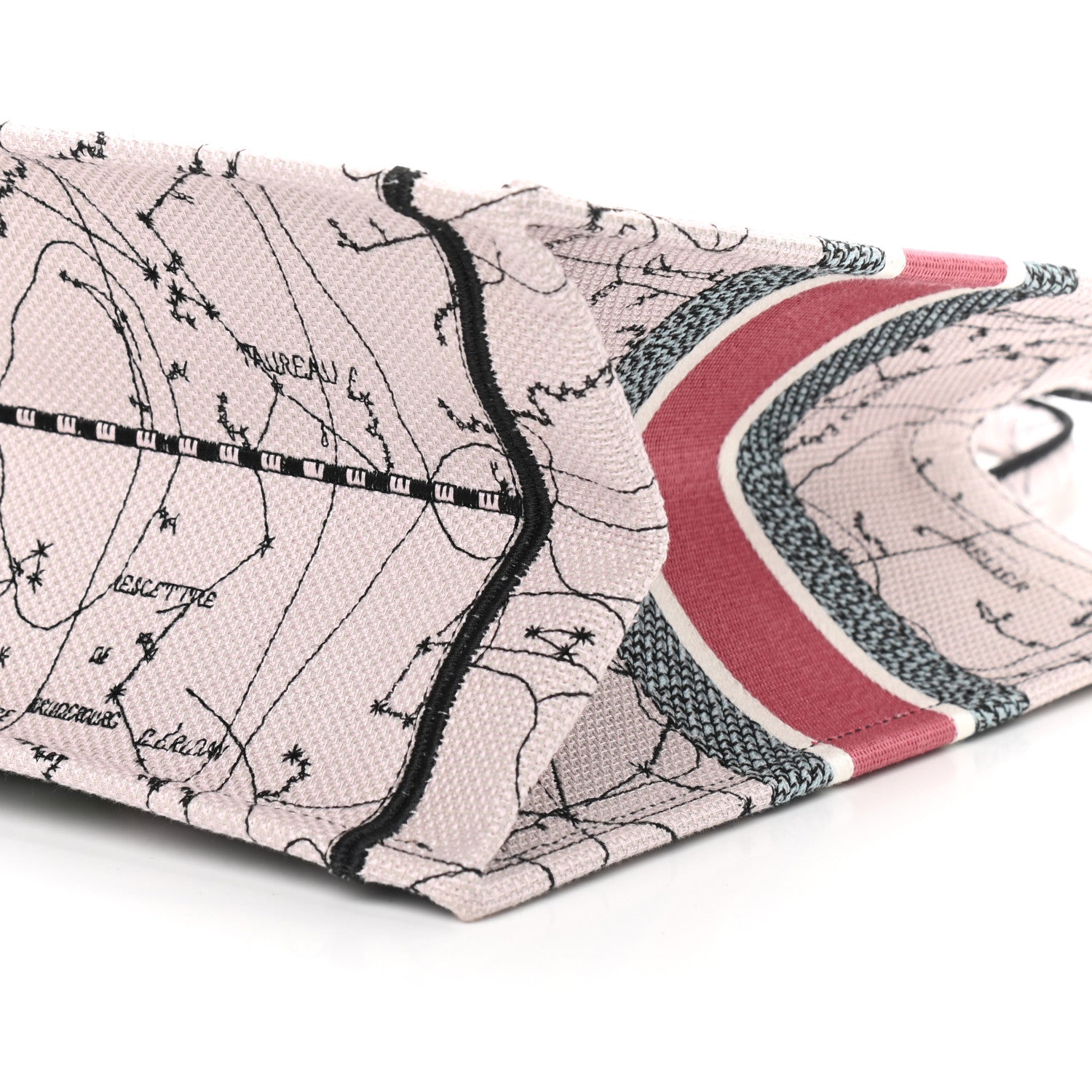 Christian Dior Canvas Embroidered Medium Zodiac Book Tote Latte Multicolor 9 of 9