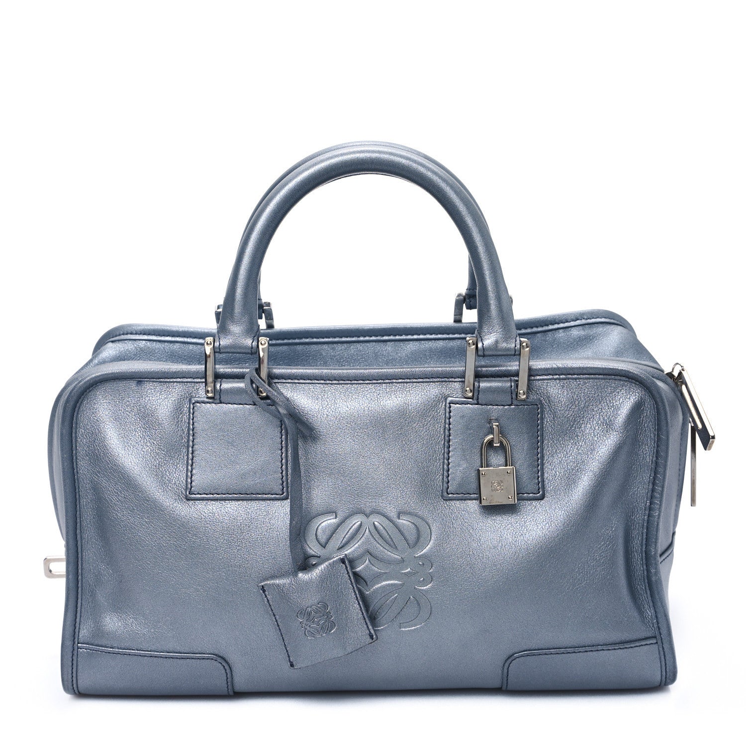 Loewe Metallic Calfskin Amazona 28 Silver 1 of 11