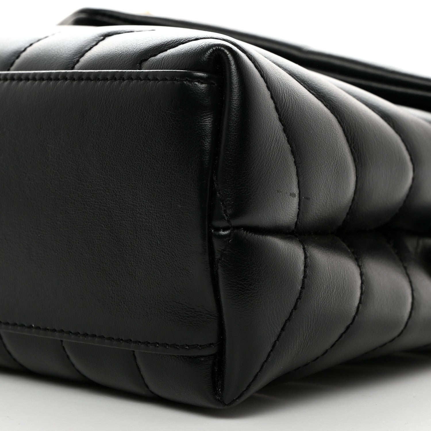 Saint Laurent Calfskin Y Quilted Monogram Small Loulou Chain Satchel Black 11 of 12