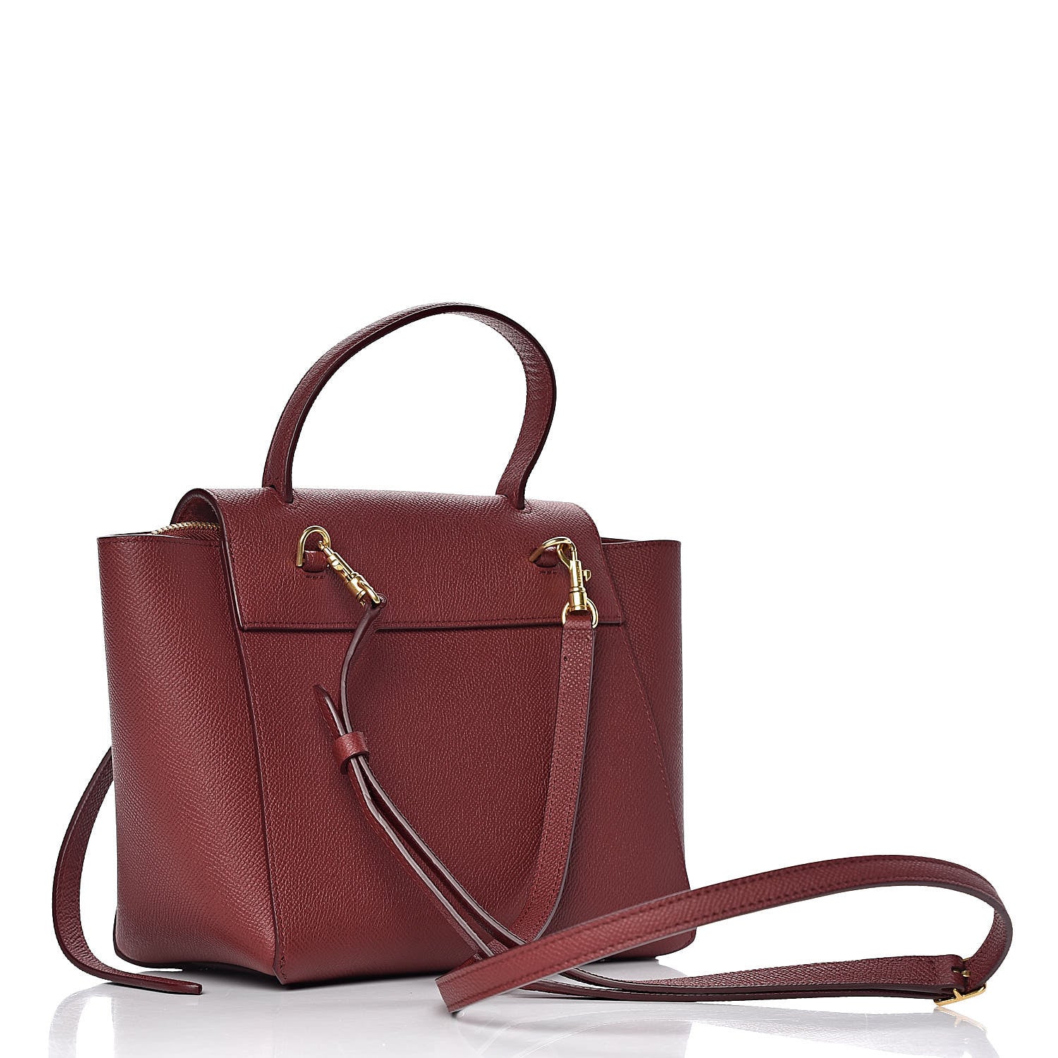 Celine Grained Calfskin Nano Belt Bag Ruby 3 of 11