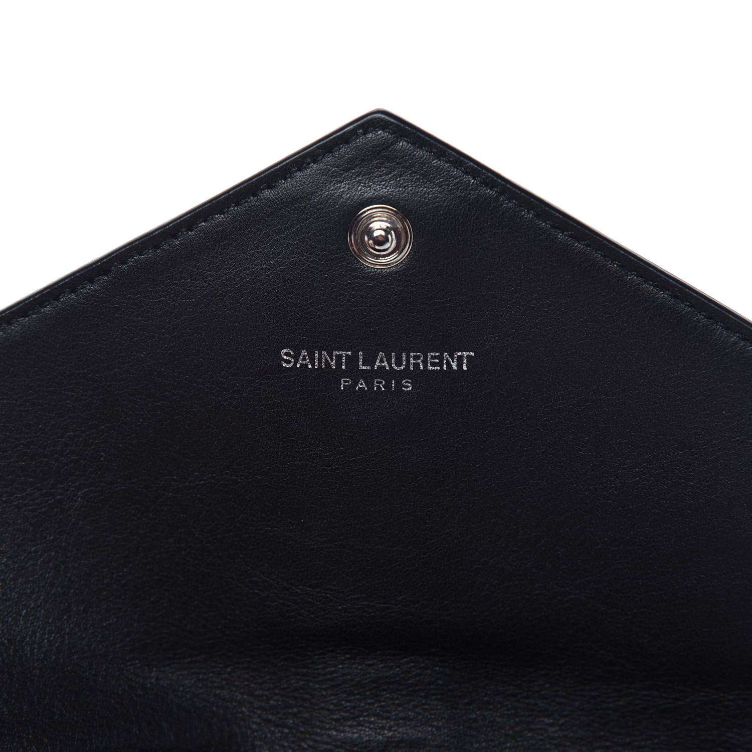 Saint Laurent Calfskin Monogram Tri Pocket Crossbody Bag Black 9 of 11