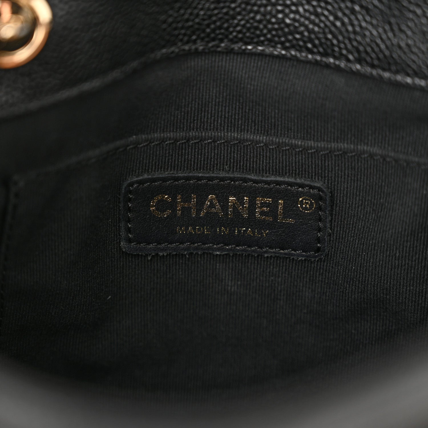 Chanel Shiny Caviar Quilted Medium Duma Pockets Drawstring Backpack Black 6 of 10