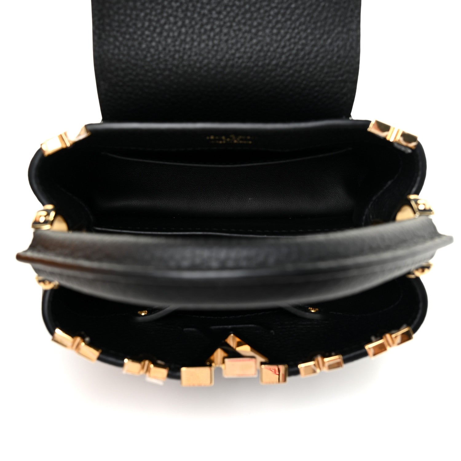 Louis Vuitton Taurillon Embellished Flower Crown Capucines Mini Black 5 of 13