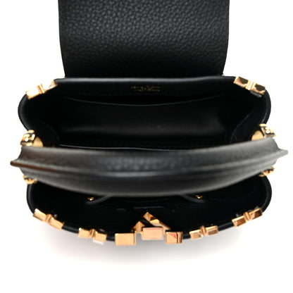 Louis Vuitton Taurillon Embellished Flower Crown Capucines Mini Black 5 of 13