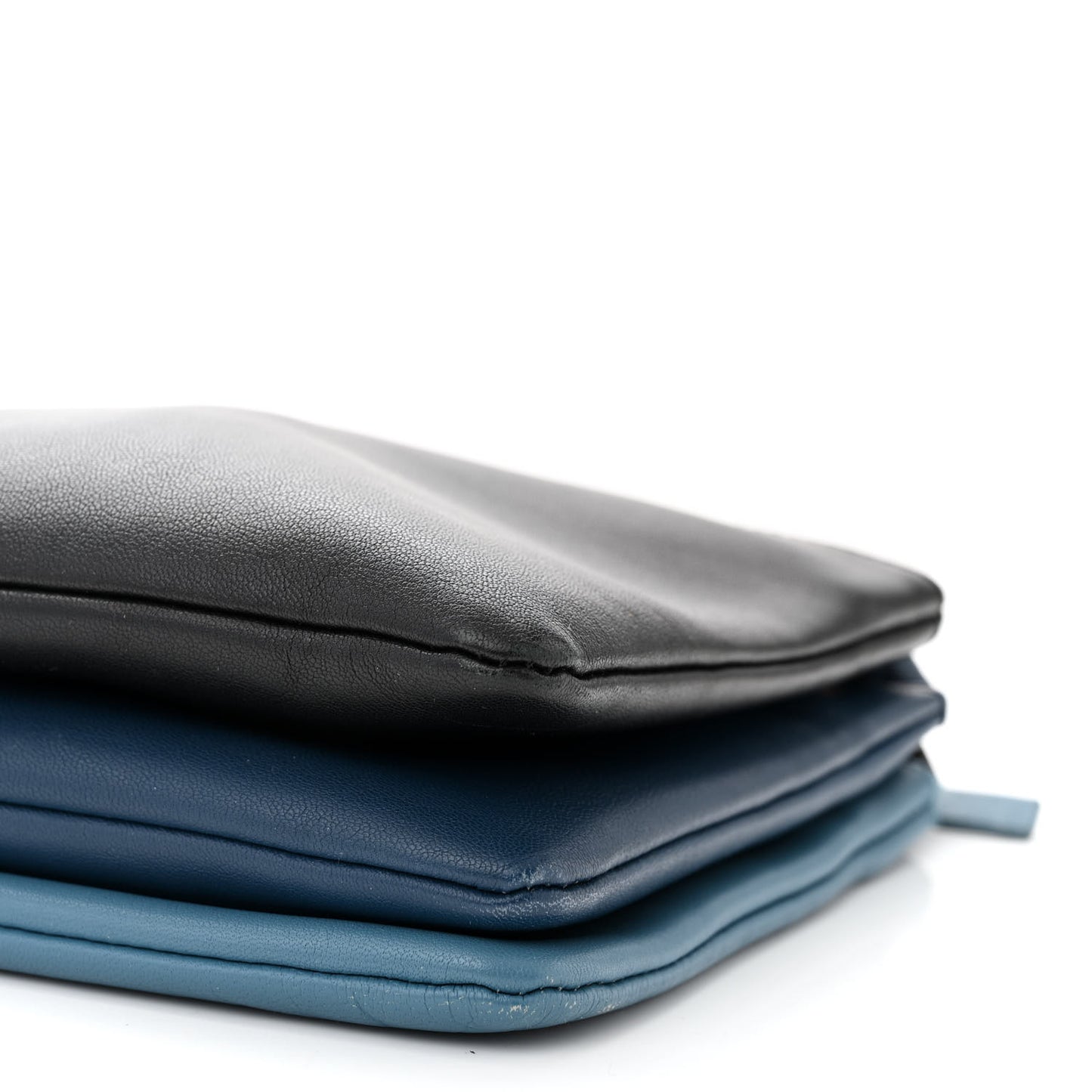 Lambskin Small Trio Crossbody Bag Black Blue