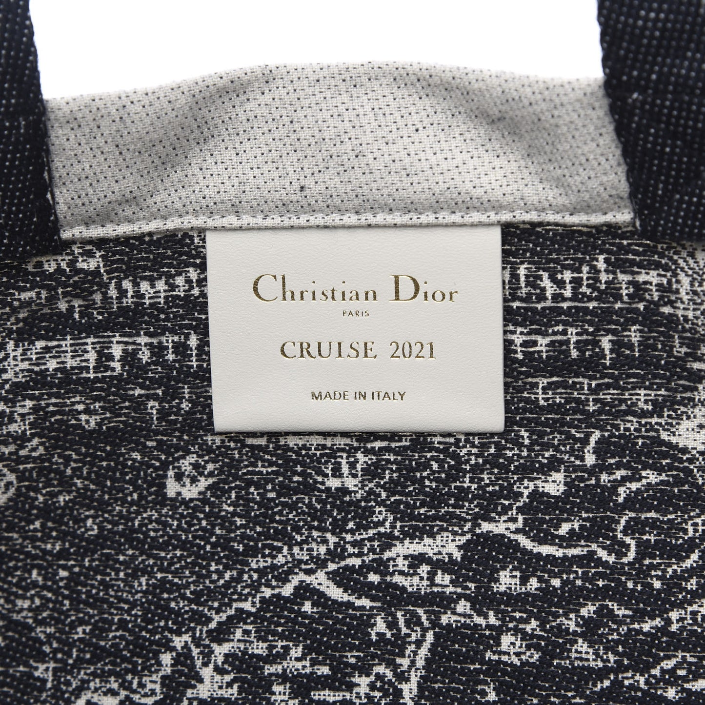 Canvas Print Cruise Tote Ivory Black