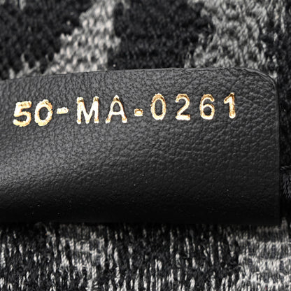 Christian Dior Canvas Mizza Embroidered Large Leopard Book Tote Grey 7 of 12