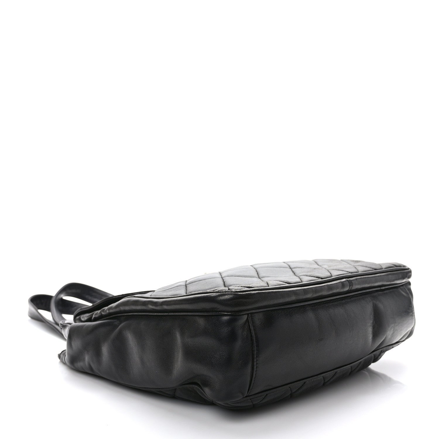 Chanel Lambskin Quilted CC Shoulder Bag Navy 4 of 10