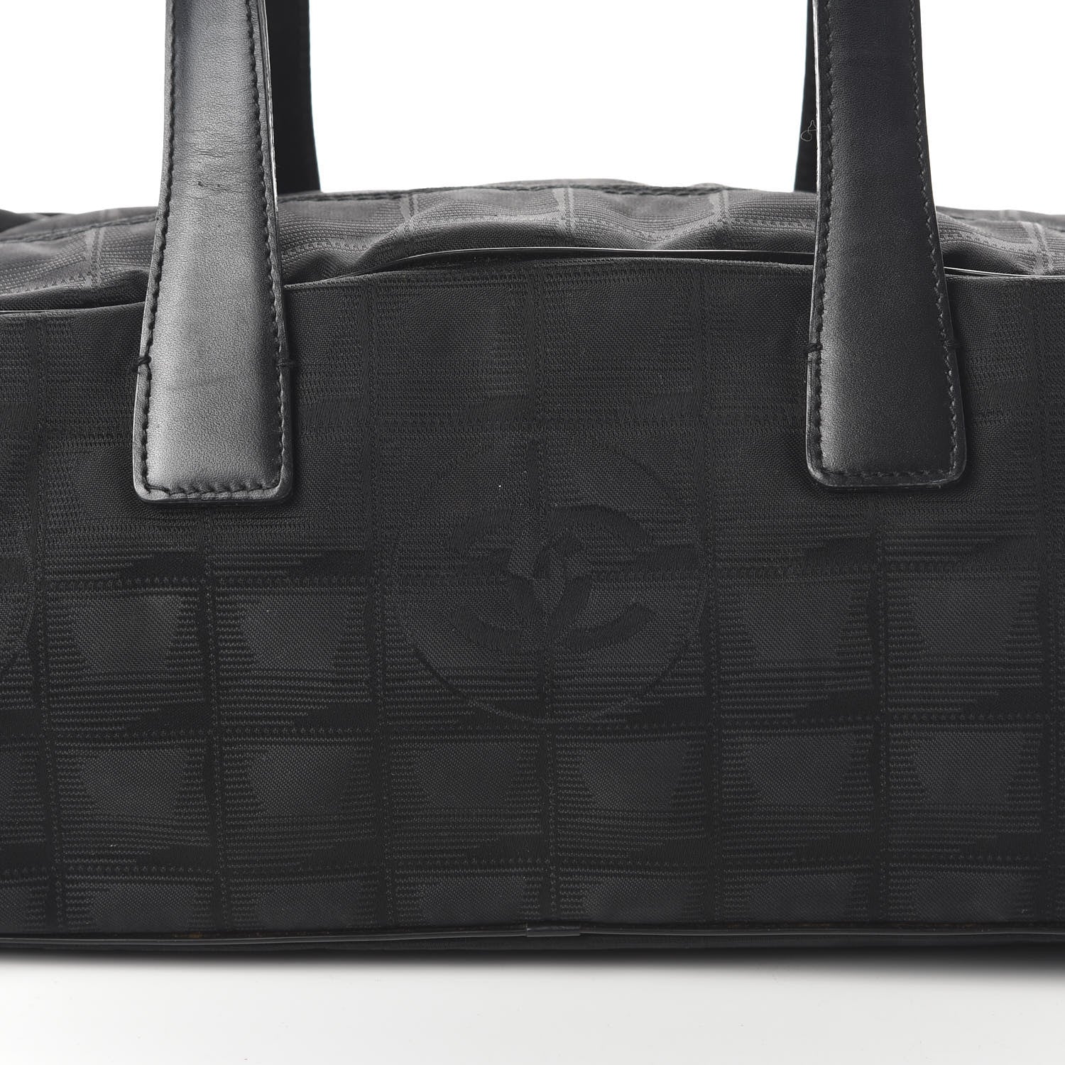 Chanel Nylon Travel Bowler Black 10 of 10