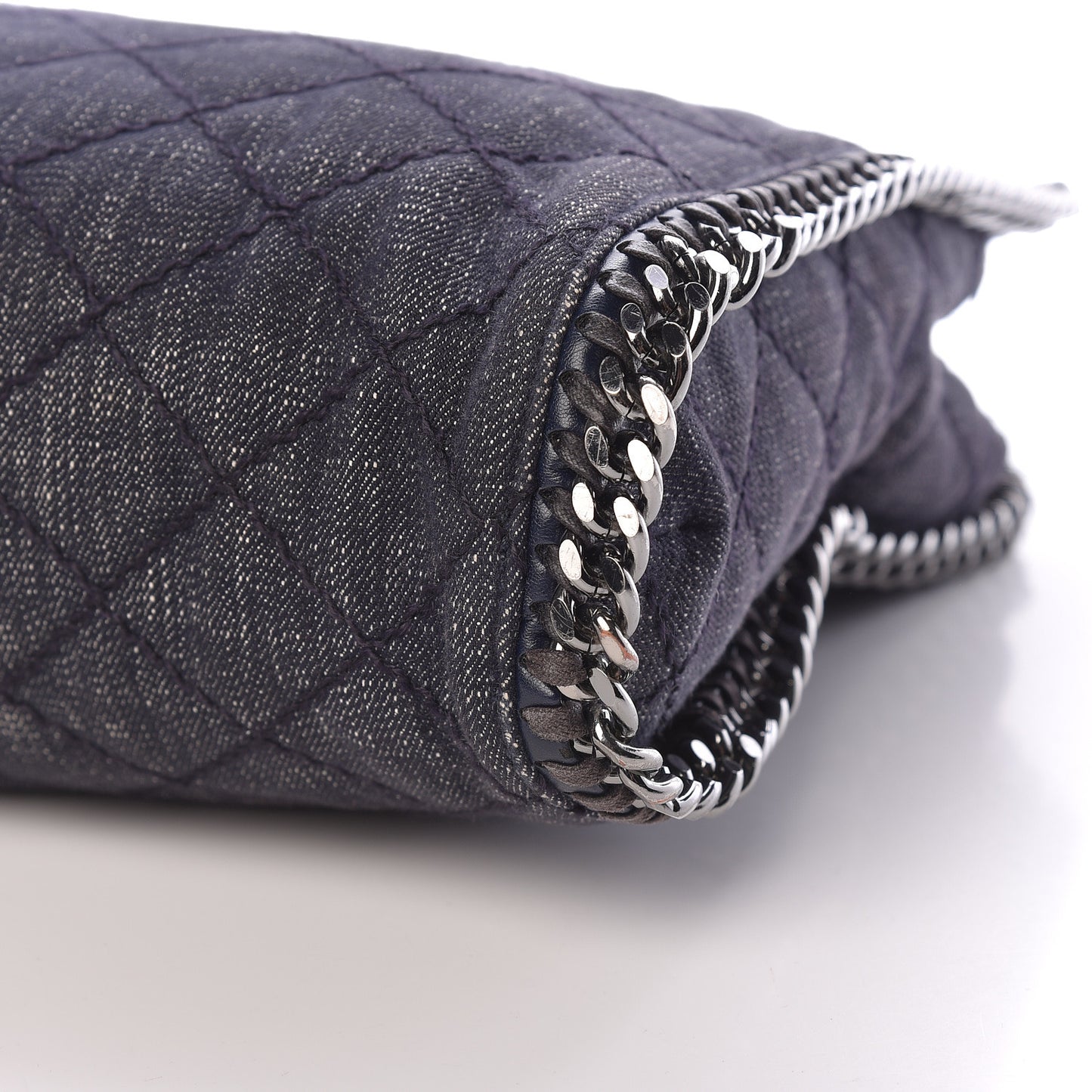 Denim Quilted Small Falabella Tote