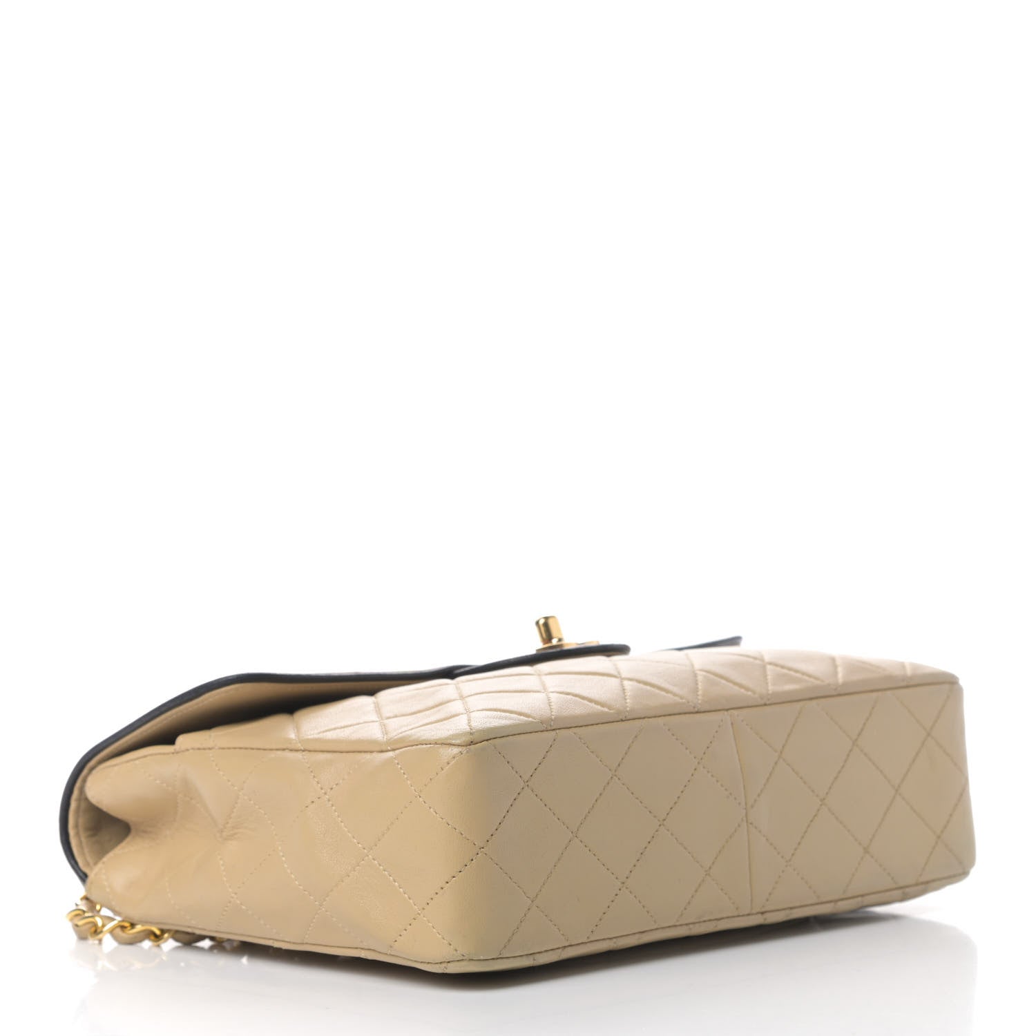 Chanel Lambskin Quilted Maxi Single Flap Beige 3 of 7