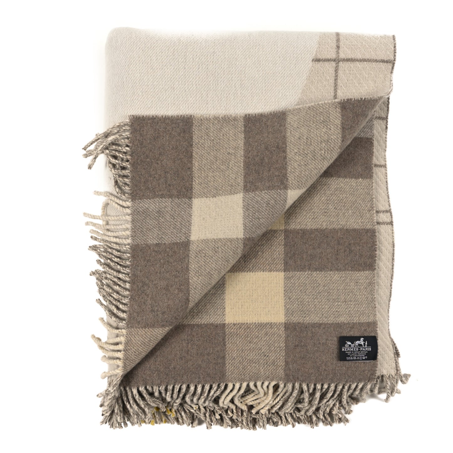 Merinos Wool Cashmere Anchor Chain 17 Blanket Galet
