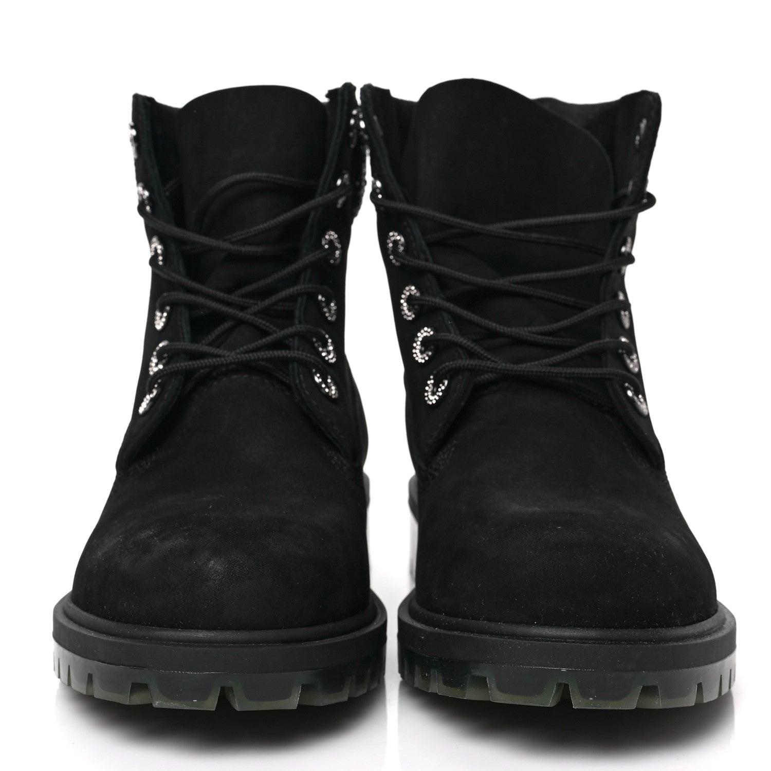 Jimmy Choo X TIMBERLAND Nubuck Swarovski Crystal Womens Ankle Boots 9 Black 2 of 8