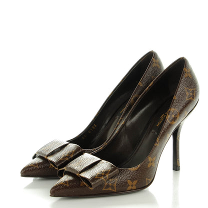 Louis Vuitton Patent Monogram Louise Pumps 37 3 of 8