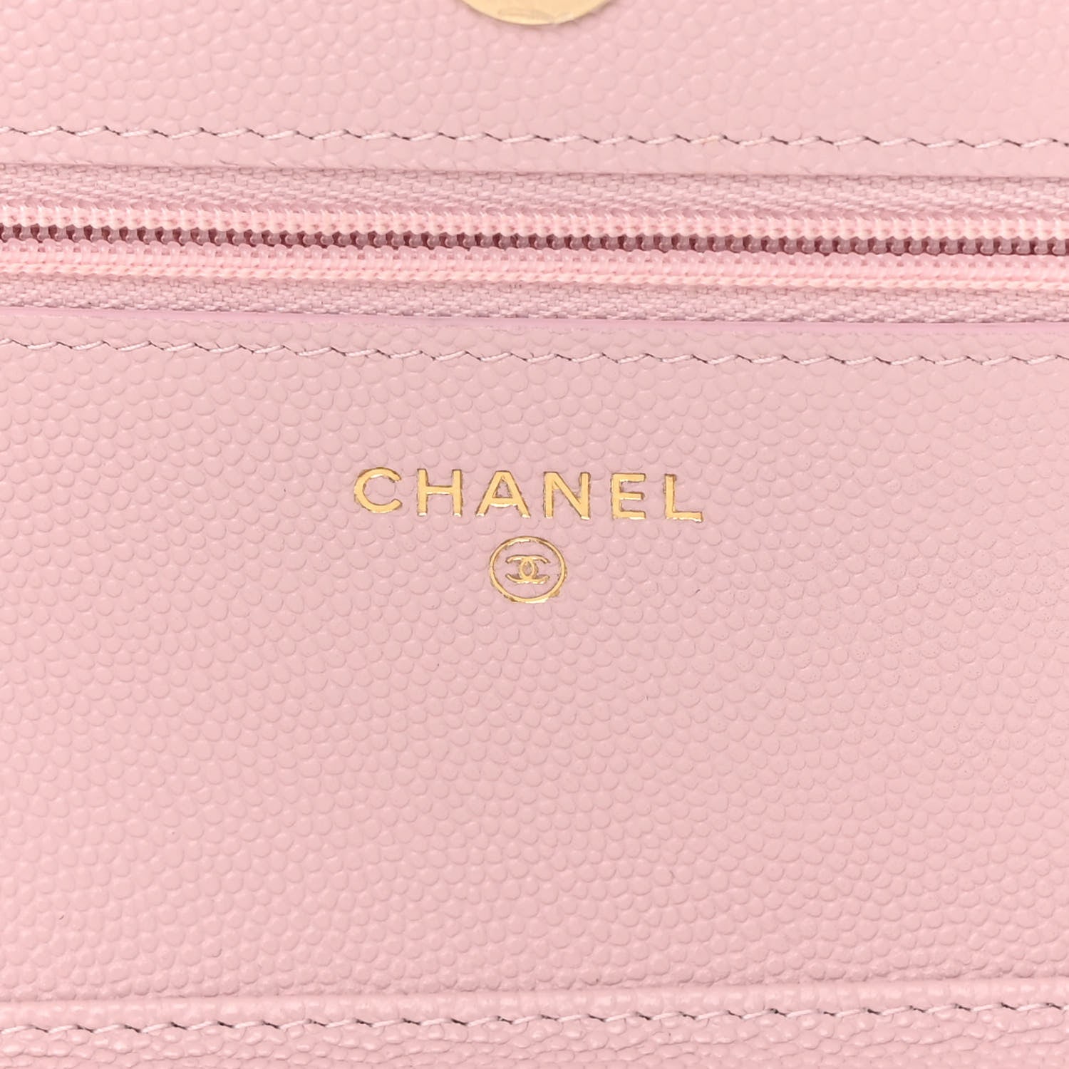 Chanel Caviar Quilted Wallet on Chain WOC Light Pink 6 of 13