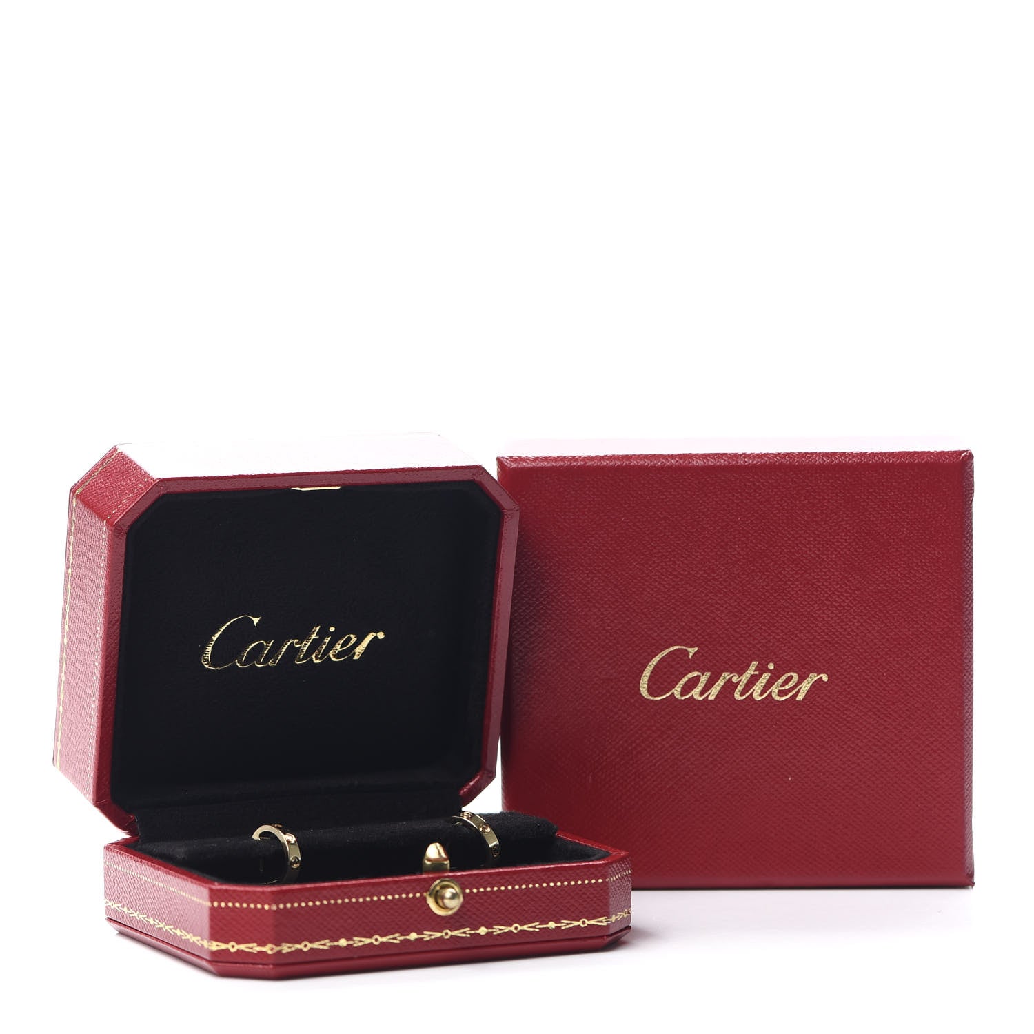 Cartier 18K Yellow Gold Small LOVE Hoop Earrings 7 of 7