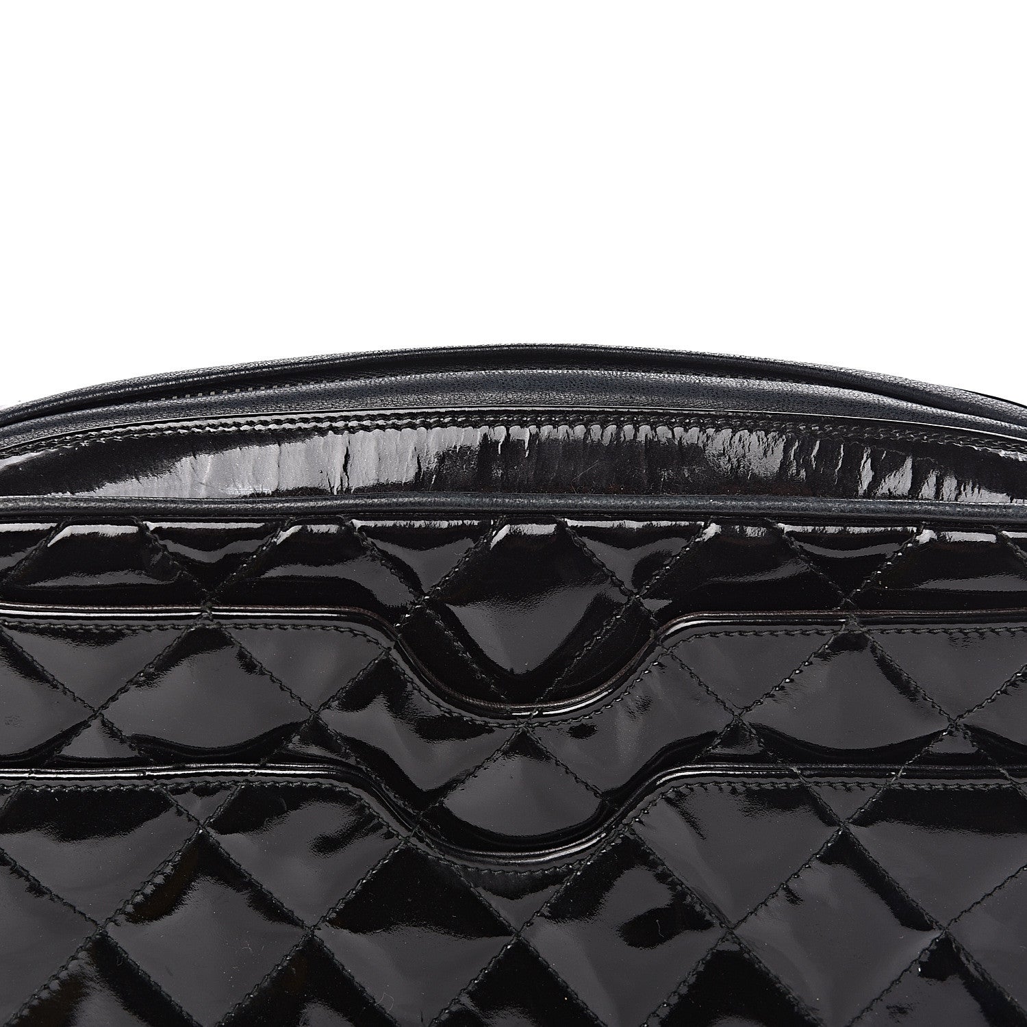 Chanel Patent Quilted Camera Case Black 11 of 17