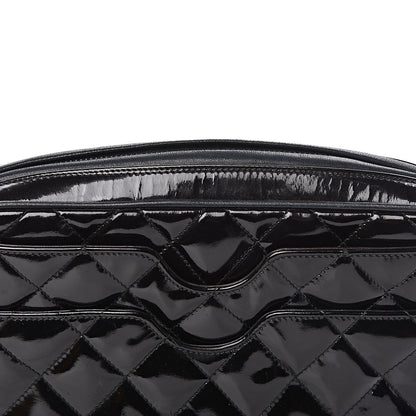 Chanel Patent Quilted Camera Case Black 11 of 17
