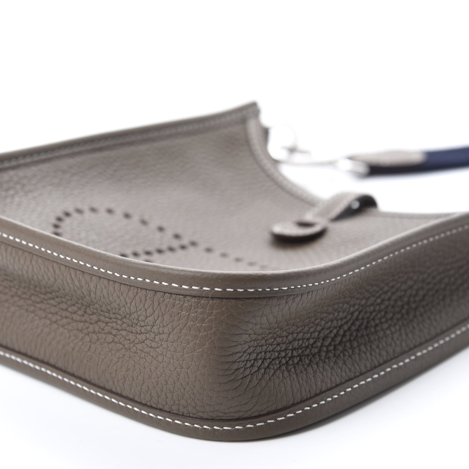 Hermes Taurillon Clemence Amazone Evelyne TPM Etoupe Bleu Indigo 7 of 11