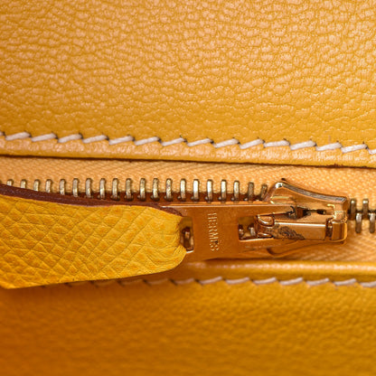 Hermes Epsom Horseshoe Birkin 35 Jaune 13 of 44