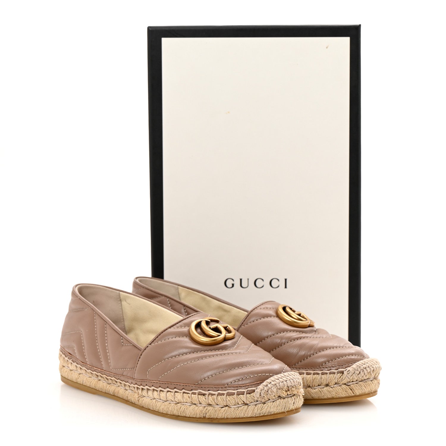 Gucci Nappa Matelasse GG Marmont Espadrilles 38.5 Porcelain Rose 12 of 12