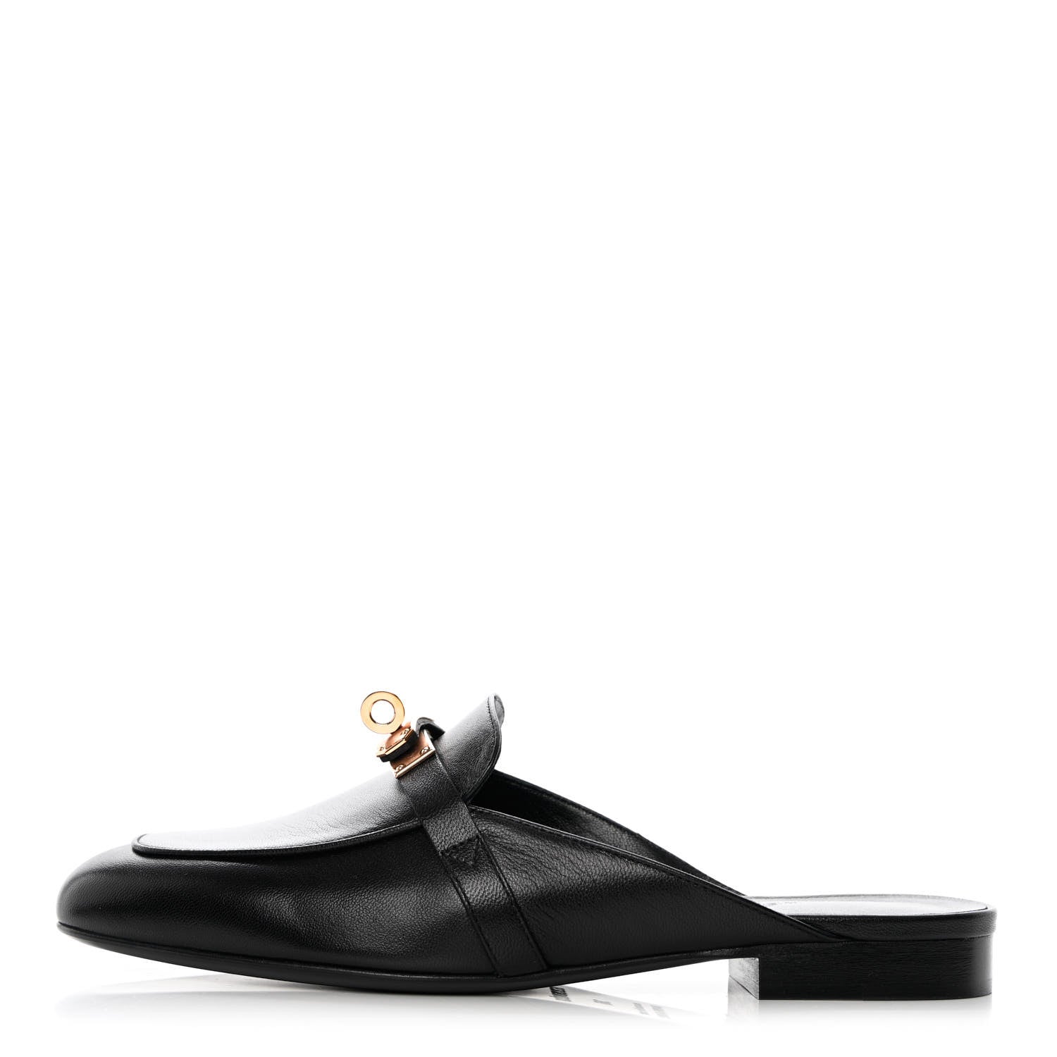 Hermes Goatskin Oz Mules 36 Black 1 of 18