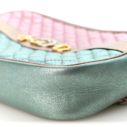 Gucci Laminated Nappa Trapuntata Small Zumi Shoulder Bag Rosa Lago Rame 10 of 10